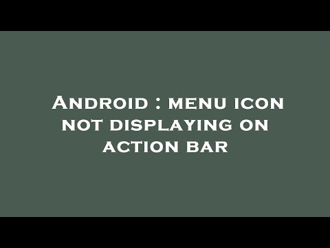 Android : menu