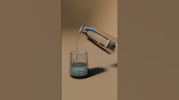 Fluid simulation - pour water Blender 2025