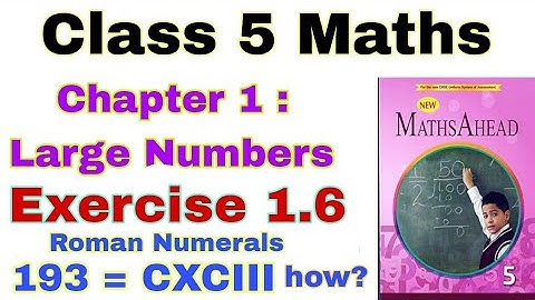 Class 5 Maths Ahead Exercise 1.6 | Maths Ahead | Roman Numerals | Large Numbers | Maths Class 5