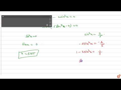 Video `4sin^4x cos^4x=1` if - youtube