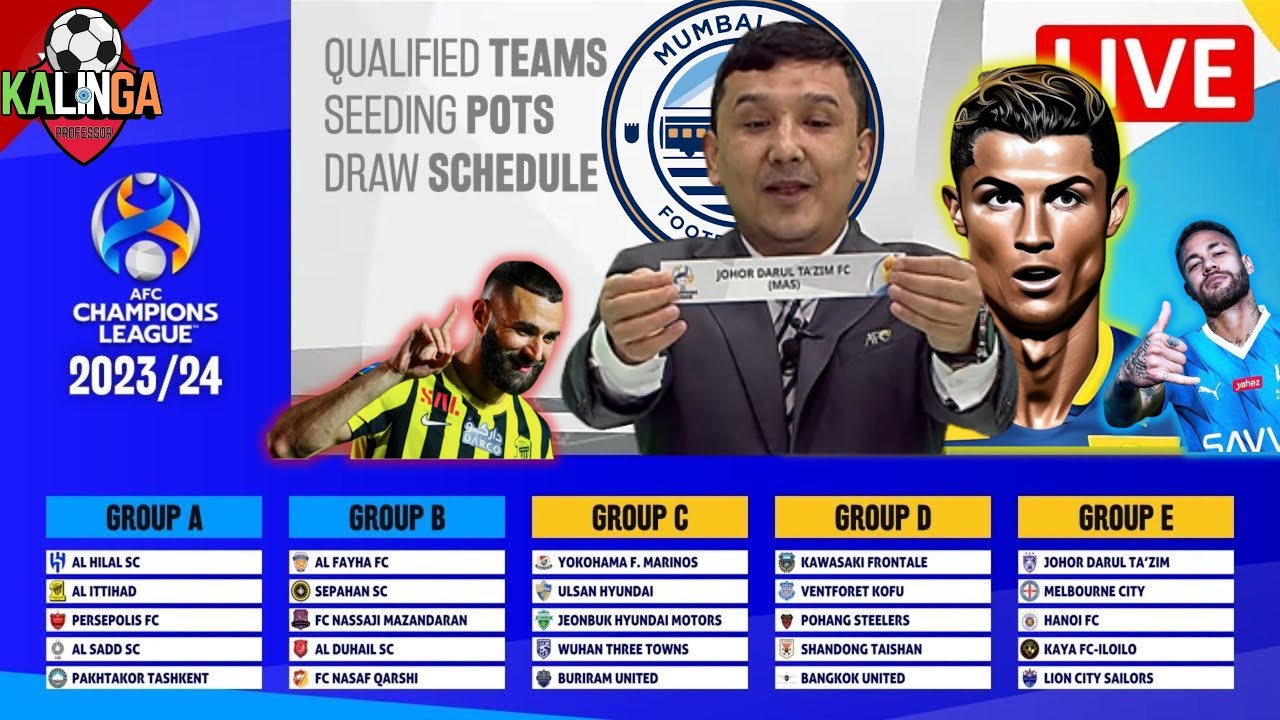 🔴 AFC Champions League 2023/24 Draw Live Stream with Pots Draw Results