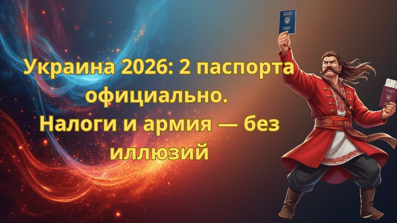 Двойное гражданство в Украине 2026: Главные изменения! Налоги, мобилизация и "белый список" стран