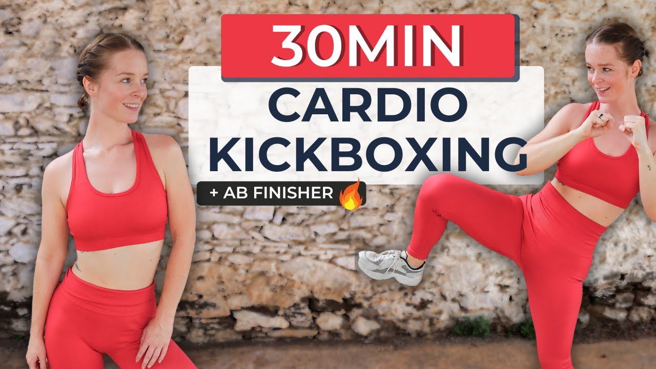 30 MIN CARDIO KICKBOXING + ABS | High Intensity Full Body Cardio ...