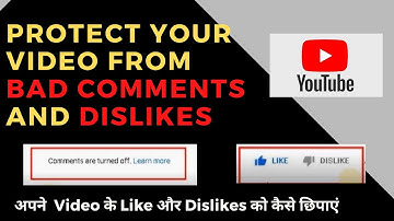 How to Hide Like and Dislike On Youtube Video- Block Bad Comments on your video in Youtube Studio