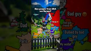 How people from USA see Europe?🇺🇲😂 #nurgeo #shorts #map #maps #geography #history #europe #countries