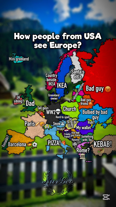 How people from USA see Europe?🇺🇲😂 #nurgeo #shorts #map #maps #geography #history #europe #countries