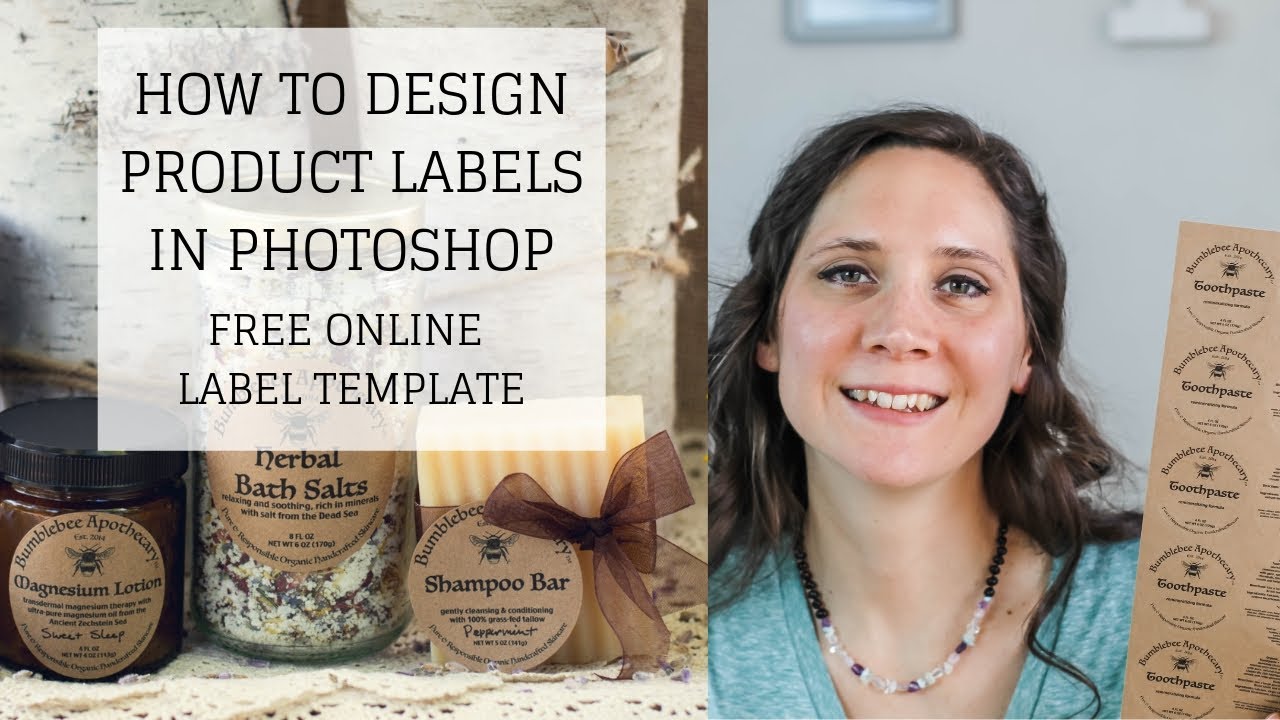Free Online Label Template  HOW TO DESIGN PRODUCT LABELS IN PHOTOSHOP   Bumblebee Apothecary Intended For Online Labels Template