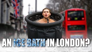Doing an ice bath in the middle of LONDON