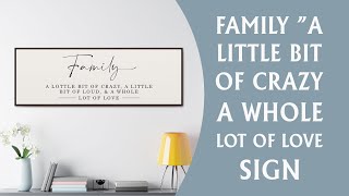 Custom Family Name Signs - Inspirational Canvas Wall Art for Living Room and Farmhouse Decor