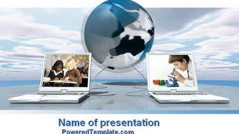 Education and Computer PowerPoint Template by PoweredTemplate.com