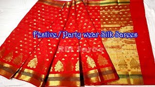 diwali purchase 2018 | soft silk light weight chanderi silk sarees | pattu saree blouse designs screenshot 5