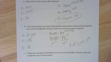7.7 Continuously Compounded Interest Video