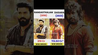 Rangasthalam Vs Dasara Movie Comparison | Box Office Collection | shorts ramcharan afranmalsisar