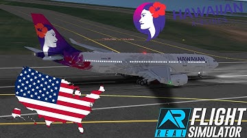 Real Flight Simulator | Honolulu (HNL) - Boston (BOS) | Hawaiian A330-200