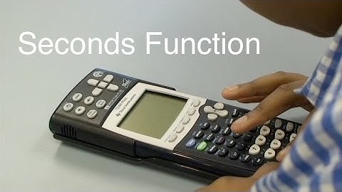 APH Orion TI-84 plus: Seconds Function