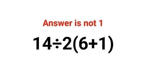 14÷2(6+1) The answer is not 1. Many got it wrong!  Ukraine Math Test #math #percentages #ukraine