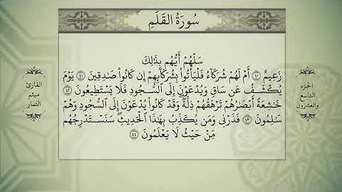القران الكريم الجزء التاسع والعشرون بصوت ميثم التمار