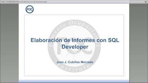 Gestión de informes con SQL Developer