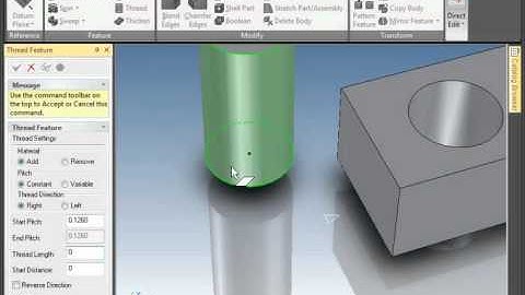 Creating Threads on Parts in IRONCAD