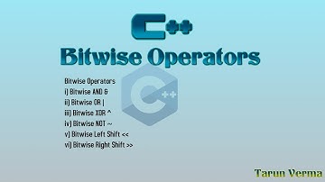 bitwise operators in c++ | left shift operator in c++ | one