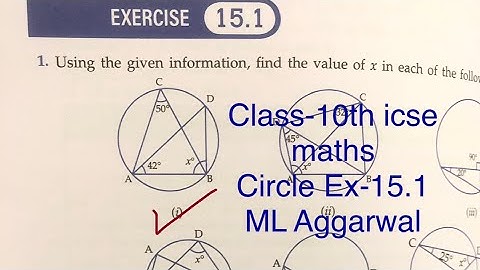 Class-10th #icse #maths #circle | Using the given information, find the value of x in each of the…