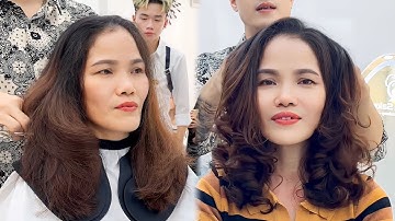 Hướng dẫn Cắt tóc uốn xoăn trung tuổi thực tế