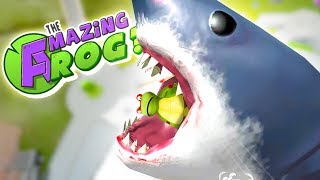 Flying Megalodon Eats Everything - Amazing Frog Gameplay - Tmnt Frog In Sewers
