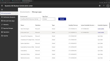 Business Central short: Quickly determine if the installed AppSource (Global) app is up-to-date