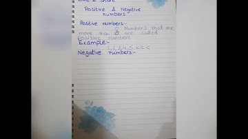 DIFFERENCE BETWEEN POSITIVE AND NEGATIVE NUMBERS