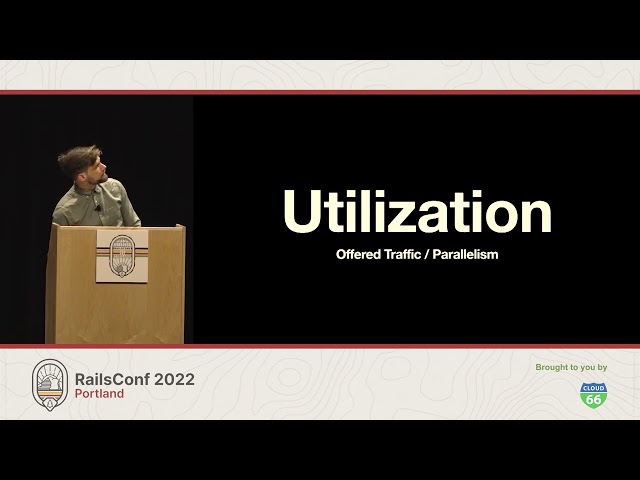 RailsConf 2022 - The Queue Continuum: Applied Queuing Theory by Justin Bowen class=