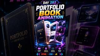The portfolio book animation using HTML CSS and JS|#shorts #coding #programming #webdevelopment