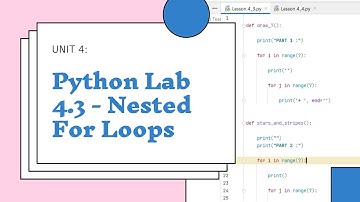 Python Lesson 4.3: Lab - Nested for Loops
