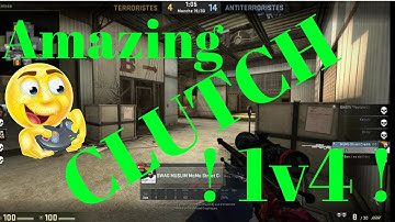 Amazing ! Clutch 1v4 on CACHE ! Competitive CSGO (Rank: MG1) (Teammate)