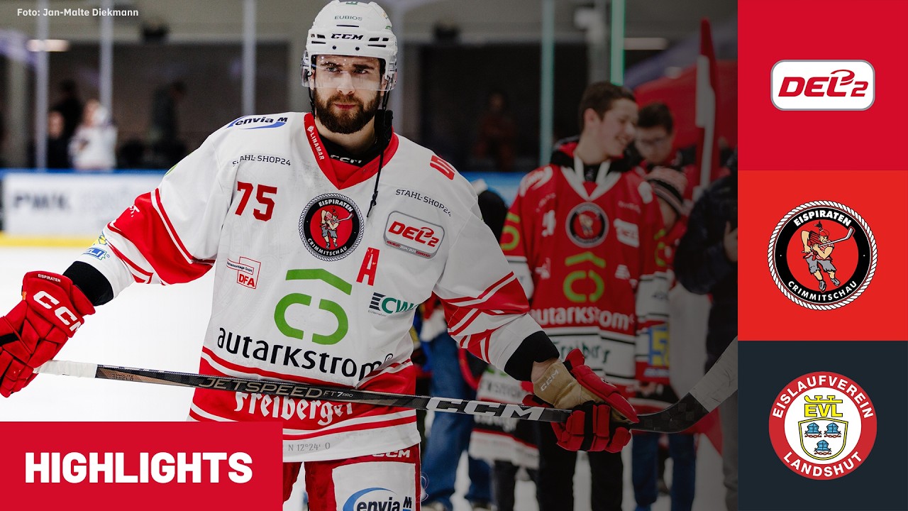 DEL2: Eispiraten Crimmitschau vs EV Landshut | Highlights