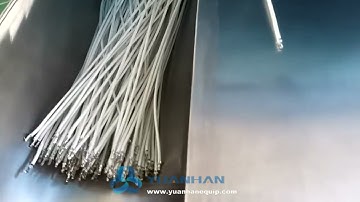 Cable double-end terminal crimping and single end shrikable tubing inserting machine - Yuanhan
