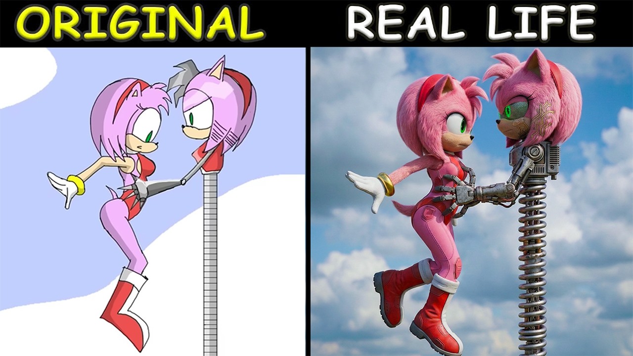 Rusty Rose knocks out AMY in the RING! P14 | Sonic The Hedgehog 3 Animation | Original vs Plush Toys