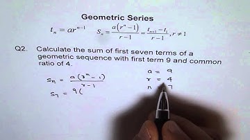Sum of First 7 Terms in Geometric Series Q2 | Grade 11 | IITJEE
