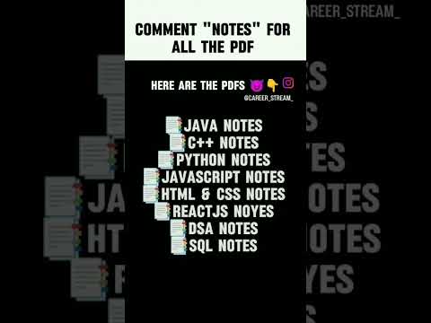 Free 8 Notes || #ai #html #css  #java #javascript #php #pythoncoding #notes #python #codriver #tutol