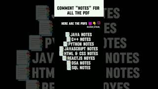 Free 8 Notes || #ai #html #css  #java #javascript #php #pythoncoding #notes #python #codriver #tutol