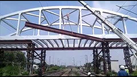 Temporary Beam removal on Bow String Open Web Girder ROB between PT DDU & Gaya section