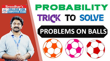 PROBABILITY - PROBLEM ON BALLS | Quantitative Aptitude Tricks and Shortcuts in Telugu