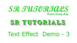 Text Shadow Effect | Demo - 3 | Css | SR Tutorials