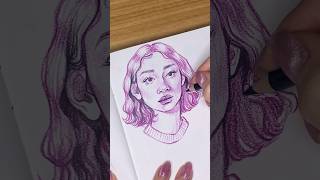 little post-work purple portrait sketch 💜