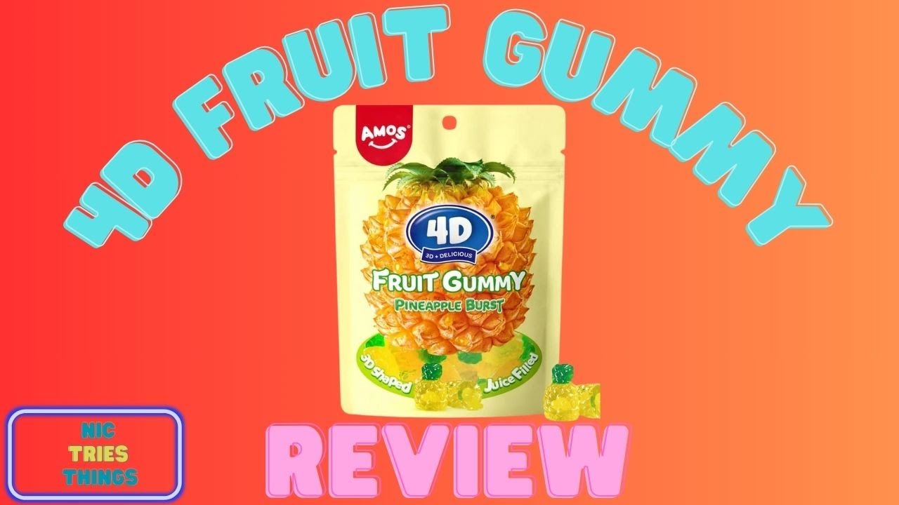 4D Fruit Gummy- Food Review - YouTube