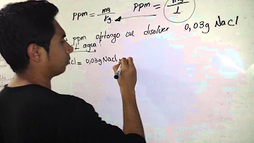 Como transformar de gramas para ppm?