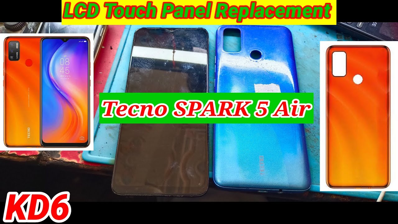 Tecno Spark 5 Air LCD Touch Panel Replacement Tecno KD6 touch screen change