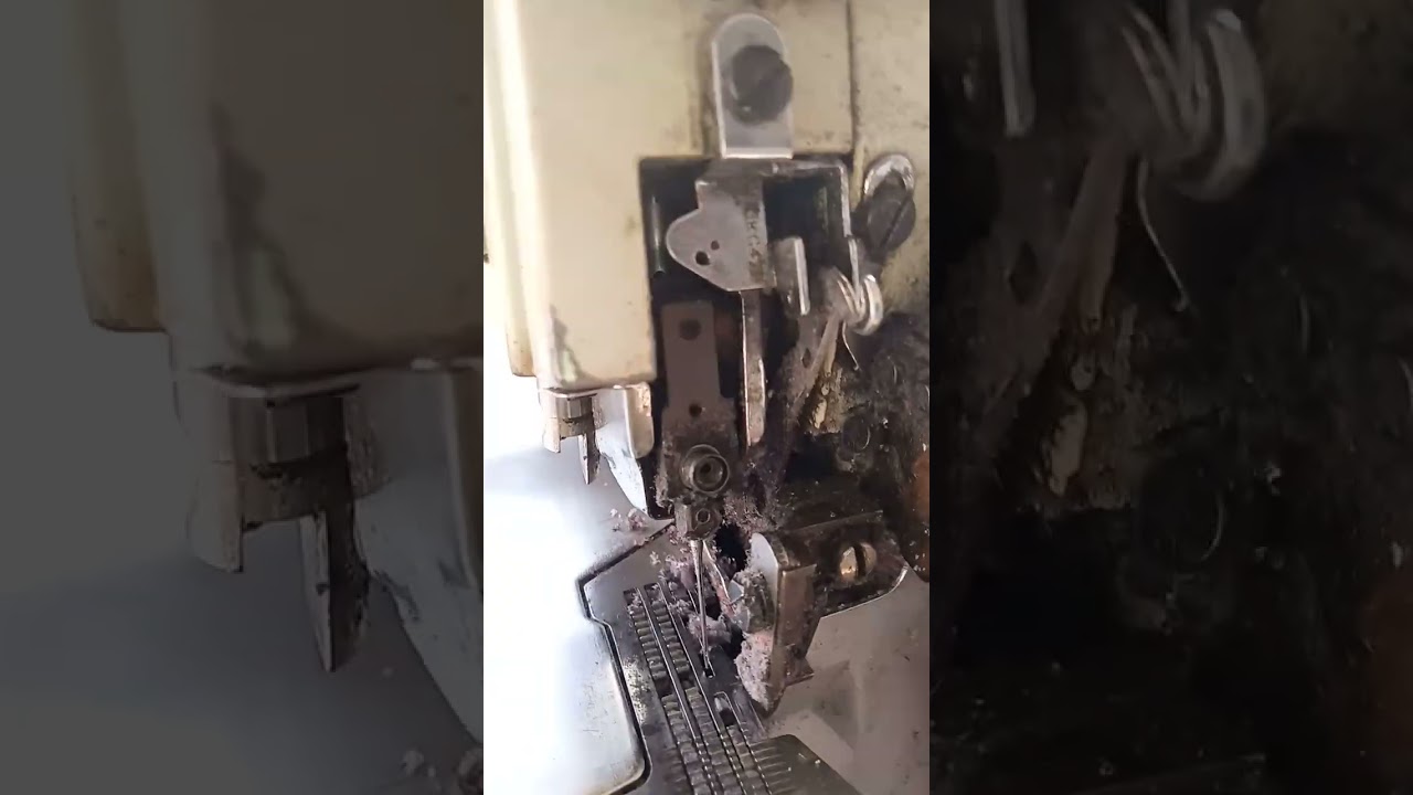 com trocar o suporte da agulha da overloque (bitola), motivo  parafuso da agulha espanou