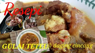 Resepi gulai tetel (daging cincang). Senang je.