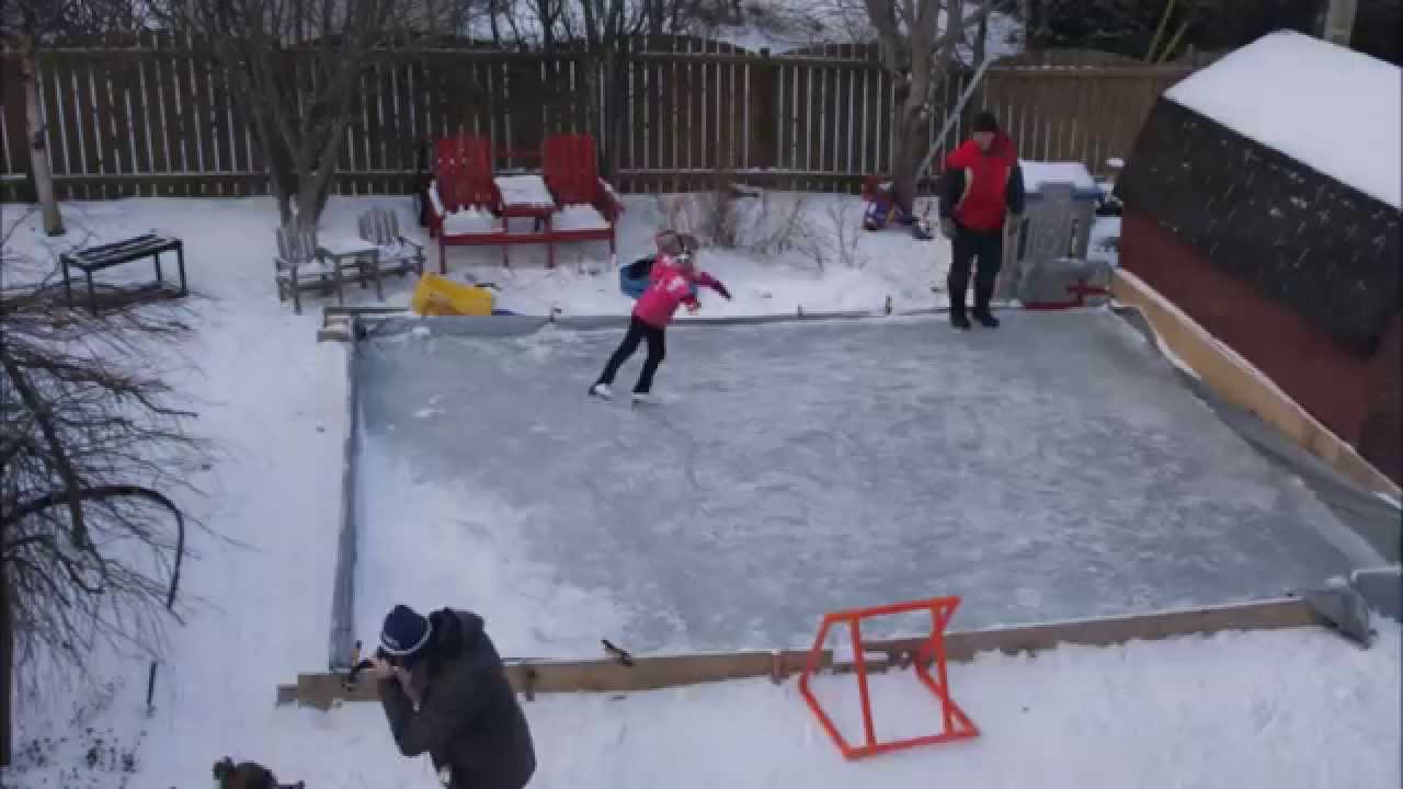 Building a backyard rink in 87 seconds - YouTube