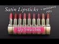 L'Oreal SATIN LIPSTICKS with PRECIOUS OILS: Lip Swatches & Review